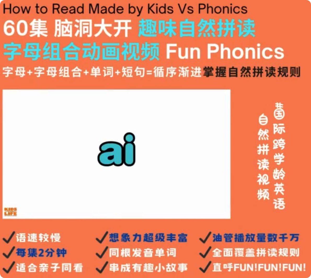 60集自然拼读动画片Fun Phonics」,让娃又爱看又能轻松搞定自然拼读规则插图 60集自然拼读动画片Fun Phonics」,让娃又爱看又能轻松搞定自然拼读规则